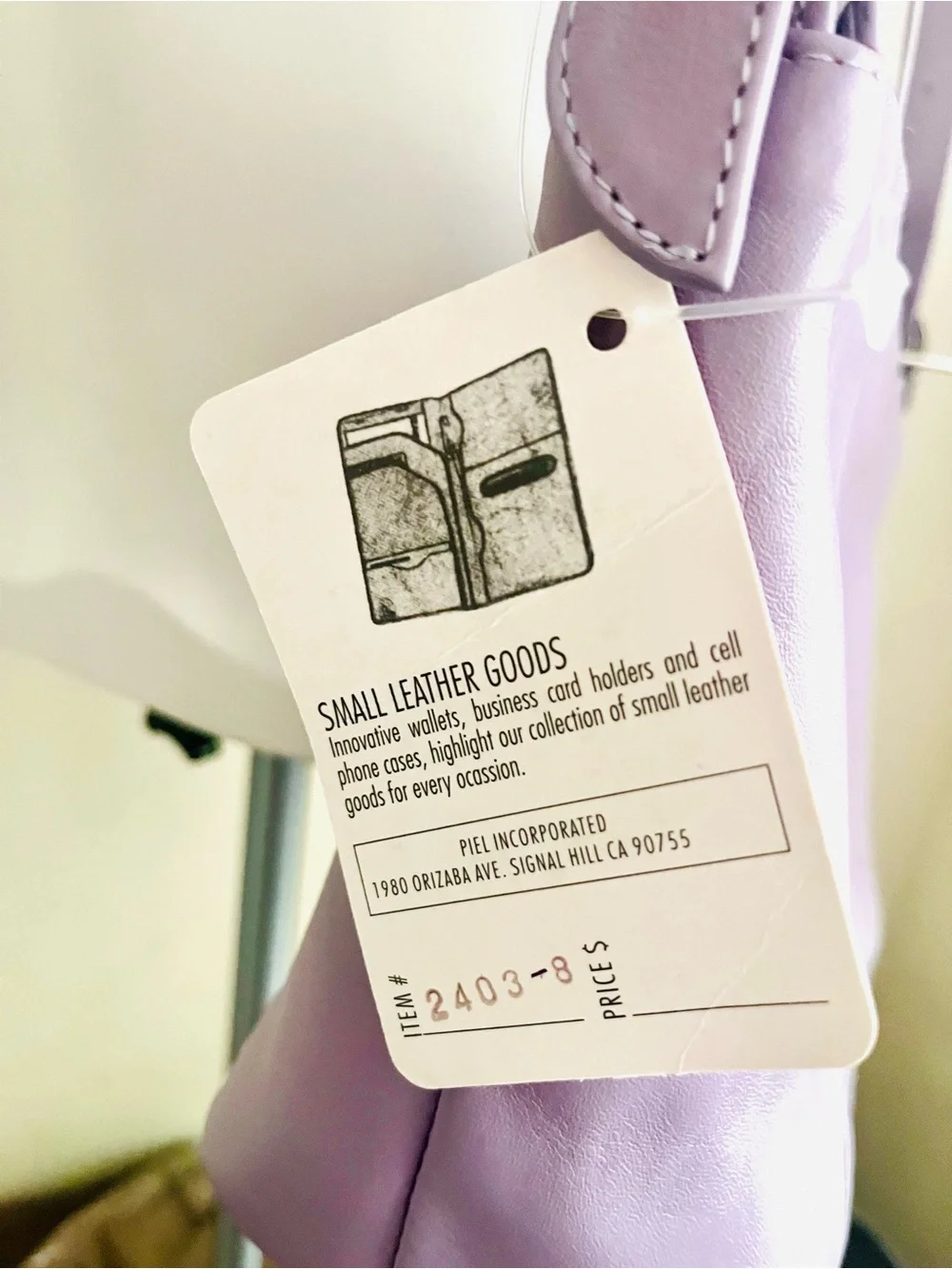 VINTAG Y2K Genuine Leather Piel hobo bag Lavender NwT